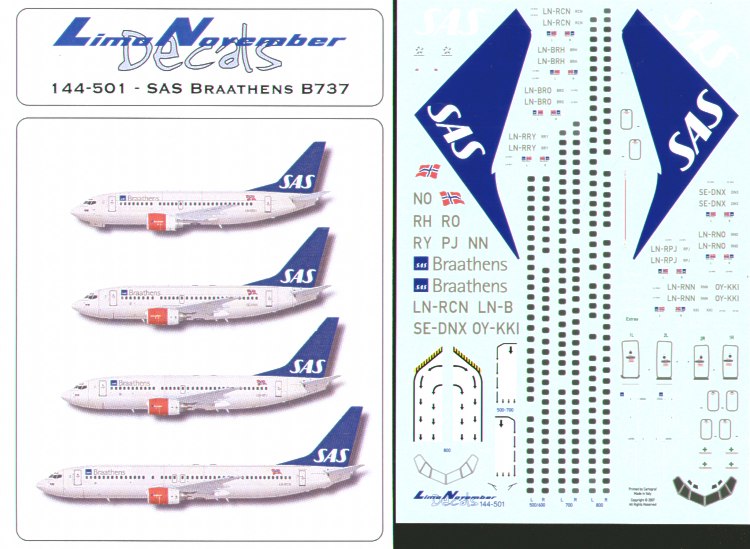 Lima November LN44501 1:144 Boeing 737-500/737-600/737-700/737-800