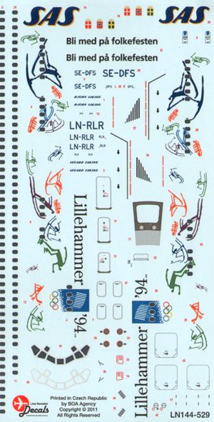 Lima November LN44529 SAS MD-82 1994 Winter Olympics 1:144