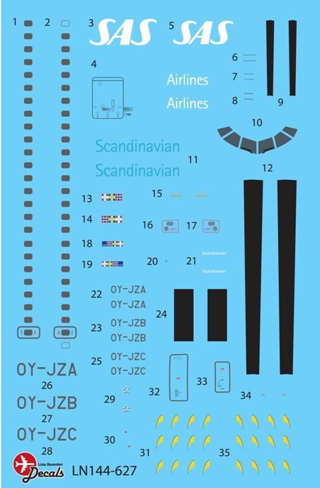 Lima November LN44627 1:144 SAS old colour scheme ATR-72