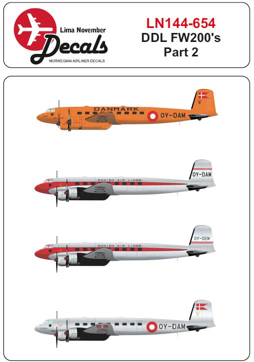 Lima November LN44654 DDL Danish Fw-200 Condor Pt 2 1:144