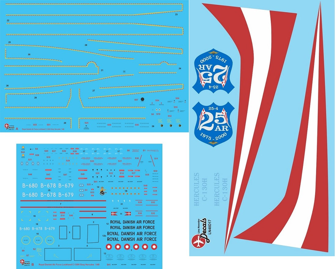 Lima November LN48-D17 Danish C-130H 25th Anniv Tail Scheme 1:48