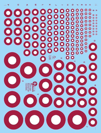 Lima November LN72-D01 1:72 Danish Air Force roundels