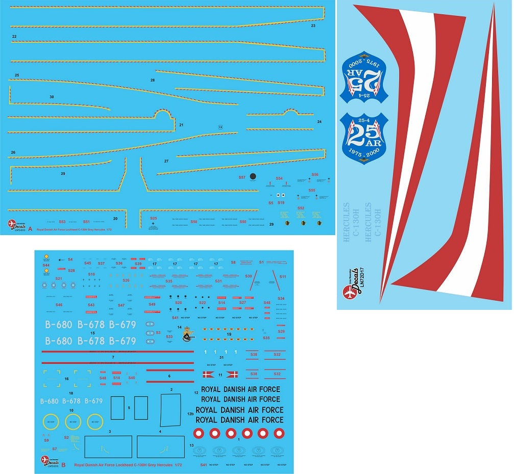 Lima November LN72-D17 Danish C-130H 25th Anniv Tail 1:72