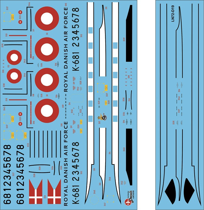 Lima November LN72-D19 Danish Douglas C-47 Pt 1 with Masks 1:72