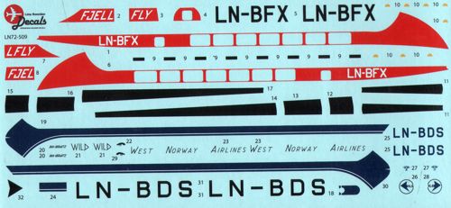 Lima November LN72-509 1:72 de Havilland Heron DH.114 Fjellfly & West Air Norway