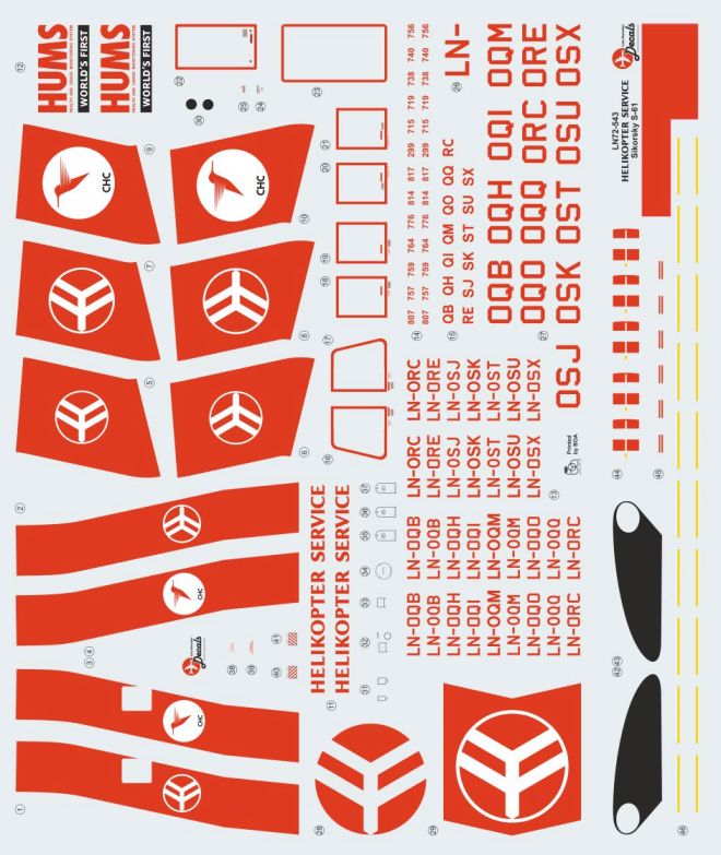 Lima November LN72-543 1:72 Helicopter Service/CHC Sikorsky S-61N