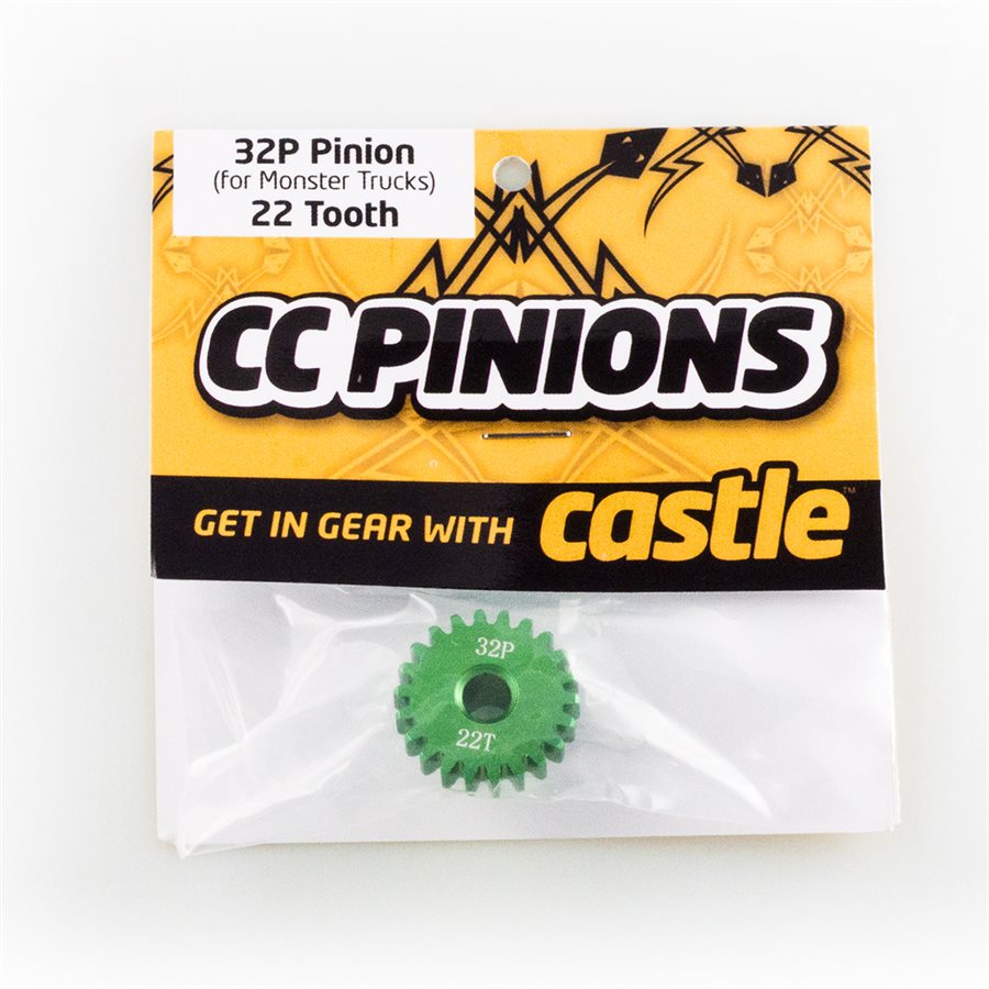 Castle Creations CC PINION (Aluminium) 22t - 32 Pitch 5mm shaft CC6503