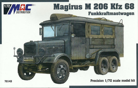 MAC Distribution MAC72143 1:72 Magirus M 206 Kfz.68 Funkkraftmasterwagen