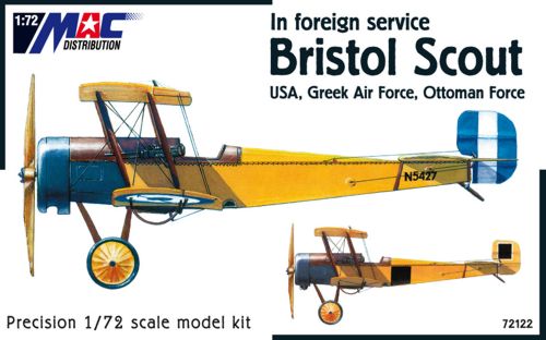 MAC Distribution MAC72122 1:72 Bristol Scout with decals for USA