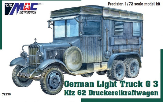 MAC Distribution MAC72136 1:72 Mercedes-Benz G3 Kfz.62 Druckereikraftwagen