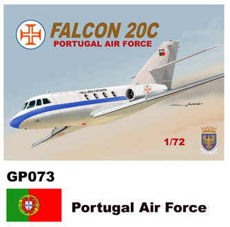 Mach 2 MACHGP073 1:72 Dassault-Mystere Falcon 20 Decals Portugal Air Force