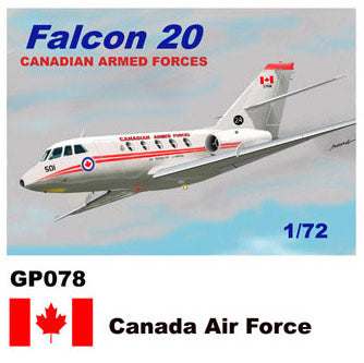 Mach 2 MACHGP078 1:72 Dassault-Mystere Falcon 20 Decals Canada Air Force