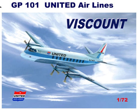 Mach 2 MACHGP101 1:72 Vickers Viscount 700 with decals for United