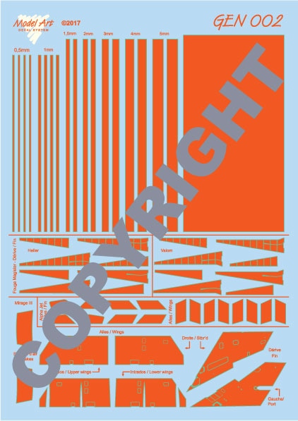 Model Art MAGEN002 1:72 Dayglo Orange Anti-Collision Stripes Decals