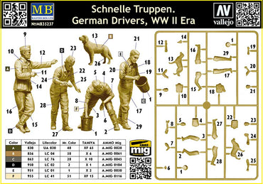 Master Box MAS35237 1:35 Schnelle Truppen, German Drivers WWII"