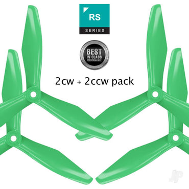 Master Airscrew 5x4.5 RS 3-Blade FPV Propeller Set x4 Green 3R05X45SG4