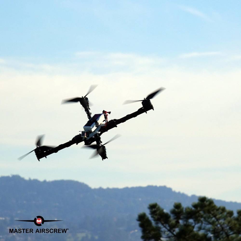 Master Airscrew 11x10 3X Power X-Class Giant Racing Drone Propeller (CW) Reverse/Pusher Black 3X11X10RB1
