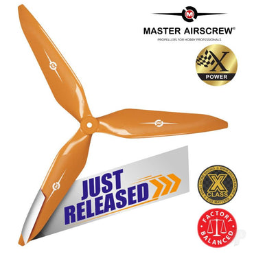 Master Airscrew 11x10 3X Power X-Class Giant Racing Drone Propeller (CW) Reverse/Pusher Orange 3X11X10RO1