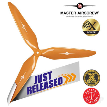 Master Airscrew 12x11 3X Power X-Class Giant Racing Drone Propeller (CCW) Orange 3X12X11NO1