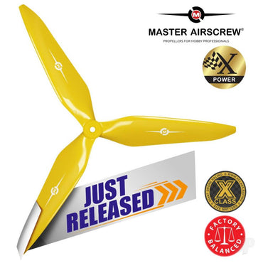 Master Airscrew 13x12 3X Power X-Class Giant Racing Drone Propeller (CCW) Yellow 3X13X12NY1