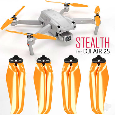 Master Airscrew 7.2x3.8 STEALTH Multirotor Folding Propeller Set x4 Orange for DJI Air 2S A2S7238FO4