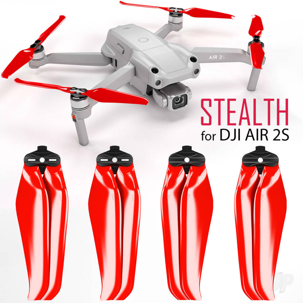 Master Airscrew 7.2x3.8 STEALTH Multirotor Folding Propeller Set x4 Red for DJI Air 2S A2S7238FR4