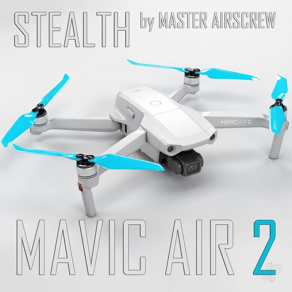 Master Airscrew 7.4x3.9 STEALTH Multirotor Propeller Set x4 Blue for DJI Mavic Air 2 MA27439FL4