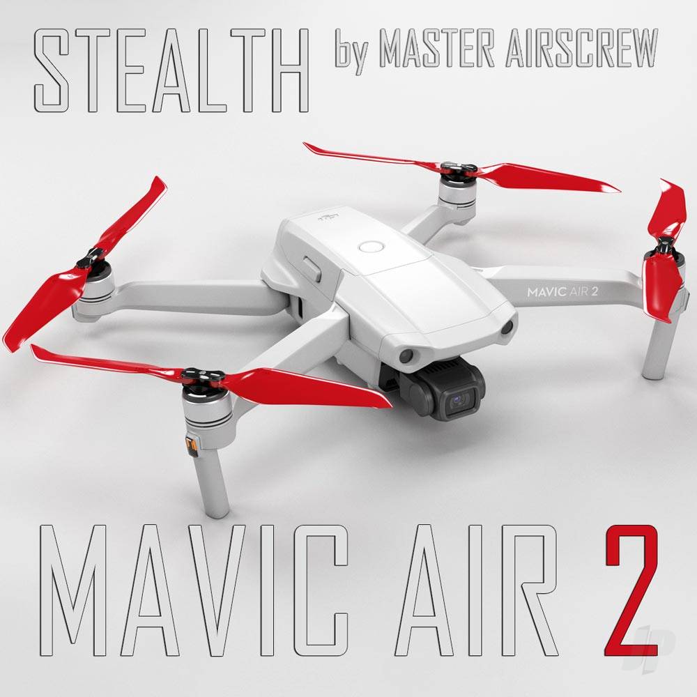 Master Airscrew 7.4x3.9 STEALTH Multirotor Propeller Set x4 Red for DJI Mavic Air 2 MA27439FR4