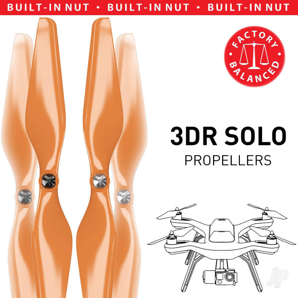 Master Airscrew 10x4.5 3-Blade Multirotor Propeller Set x4 Orange for 3DR SOLO SL10X45CO4