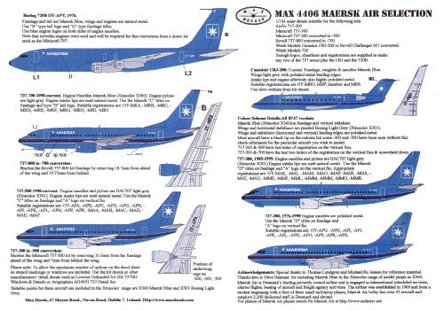 Max MAX4406 1:144 Maersk Air Fleet