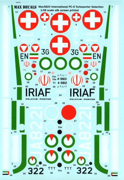 Max MAX4824 1:48 International Pilatus PC-6 Turbo Porter selection