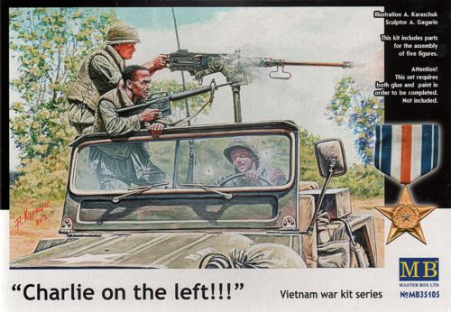 Master Box MAS35105 Charlie on the Left Jeep Crew/Viet Cong 1:35