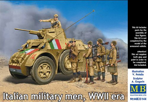 Master Box MAS35144 1:35 Italian Miltary Men WWII Era