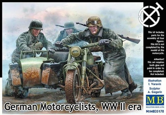 Master Box MAS35178 1:35 German Motorcyclists, WWII era