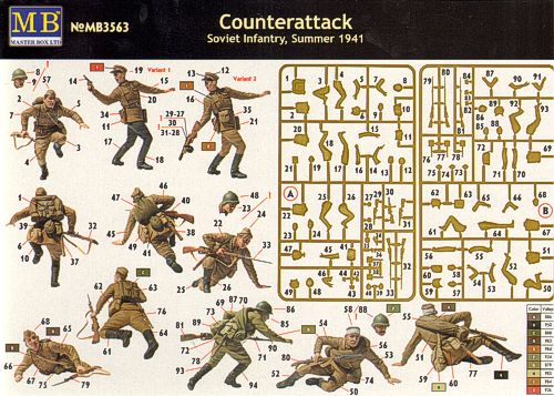 Master Box MAS3563 1:35 'Counter Attack' Soviet Infantry Summer 1941
