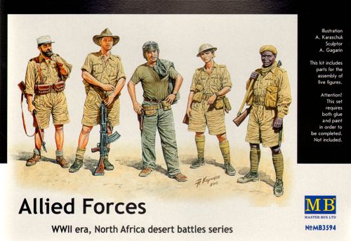 Master Box MAS3594 1:35 Allied Forces, WWII, North Africa desert battles series