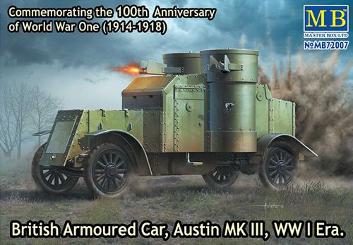 Master Box MAS72007 1:72 British Armoured Car, Austin, Mk.III, WW I Era