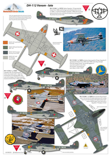 Matterhorn Circle MC48023 1:48 de Havilland DH-112 Venom Mk.1/Mk.1R/Mk.4 Late