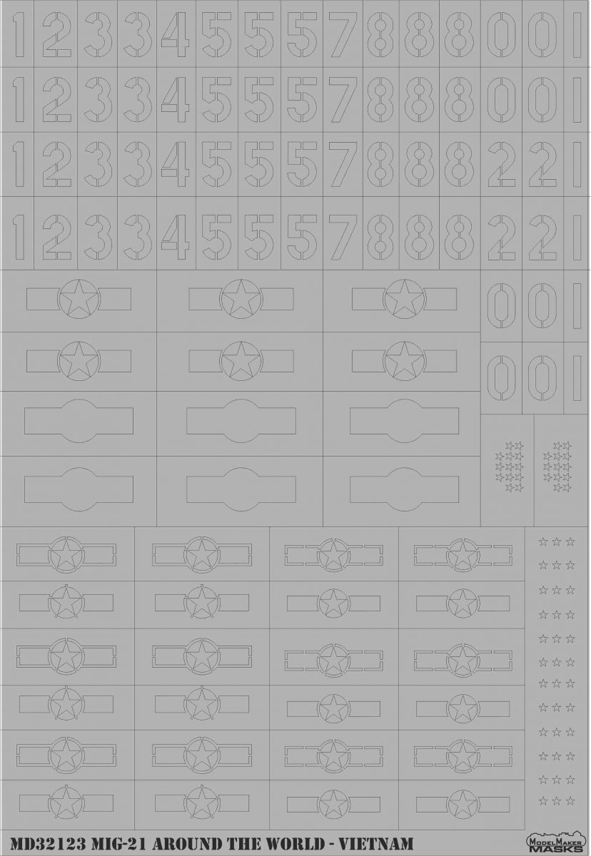 Model Maker Decals MD32123 1:32 Mikoyan MiG-21 Around The World