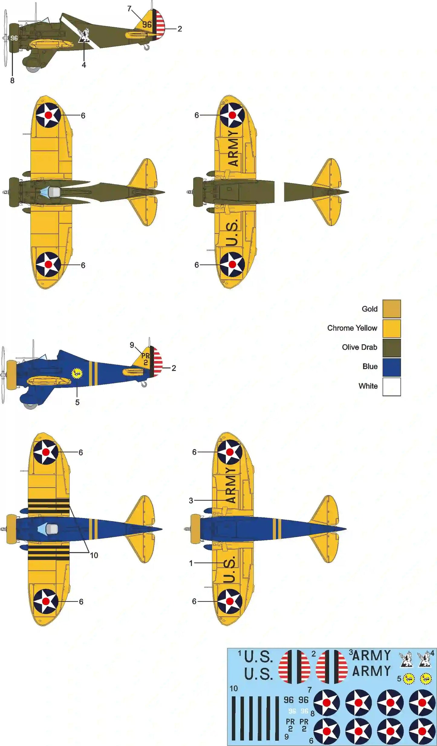 Metallic Details MDMDR14458 1:144 Boeing P-26 Peashooter
