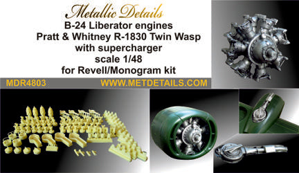 Metallic Details MDMDR4803 1:48 Consolidated B-24D/B-24J LIBERATOR