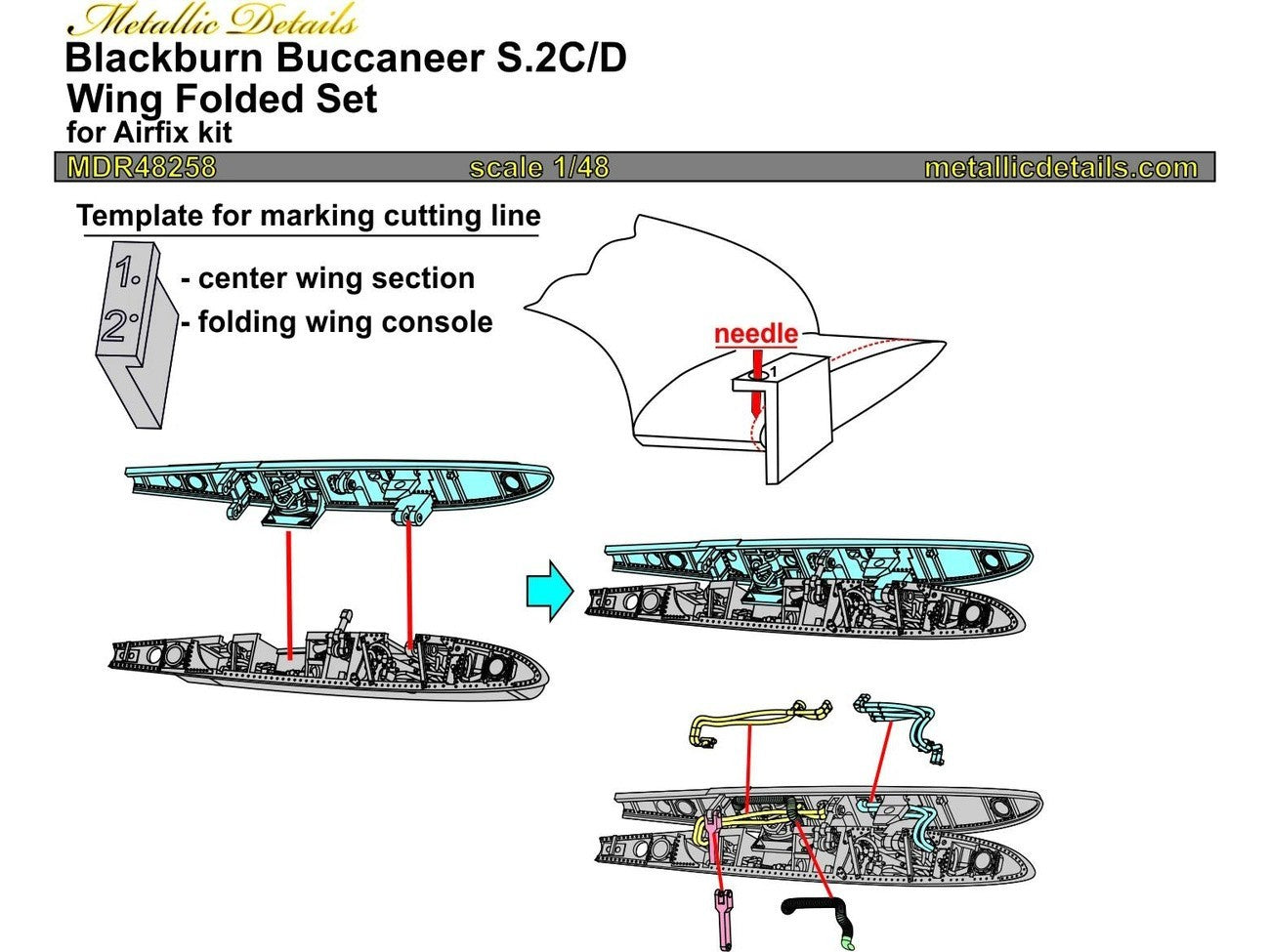 Metallic Details MDMDR48258 1:48 Blackburn Buccaneer S.2C/D