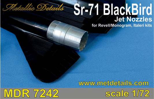 Metallic Details MDMDR7242 1:72 Lockheed SR-71 Blackbird jet nozzles