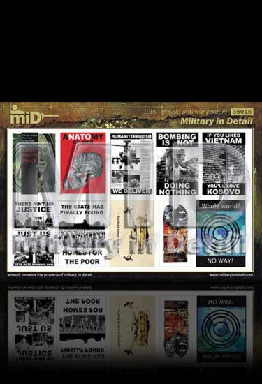 Military In Detail MID48016 1:48 Bosnian Anti-War Posters #2