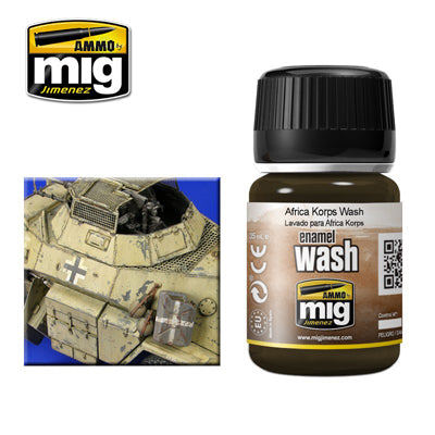 Ammo by MIG Afrika Corp Wash For Model Kits MIG 1001