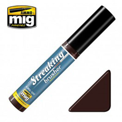 Ammo by MIG Red Brown Streaking Brusher For Model Kits MIG 1252