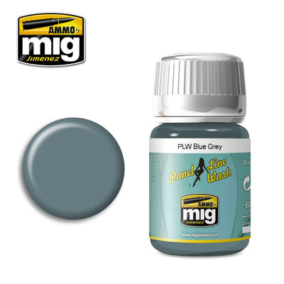 Ammo by MIG Blue Grey Panel Line Wash For Model Kits MIG 1613