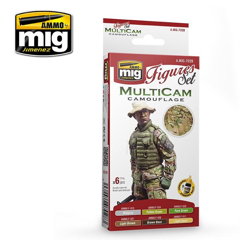 Ammo by MIG Muticam Camouflage Set For Model Kits MIG 7028