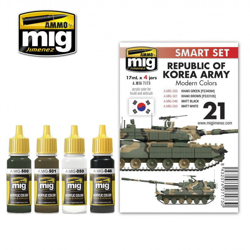 Ammo by MIG Republic Of Korea Army Modern Colours For Model Kits MIG 7173