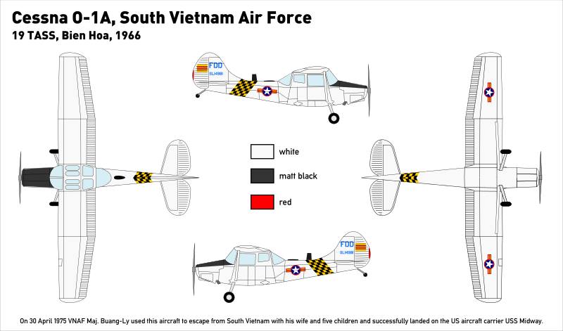 Miniwing-Plastic MINI305 1:144 Cessna O-1 BIRD DOG / South Vietnamese Air Force